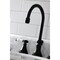 Kingston Brass KS2980BPL Bel Air Widespread Bathroom Faucet W/Brass Pop-Up, Matte Blk KS2980BPL - alternate 7